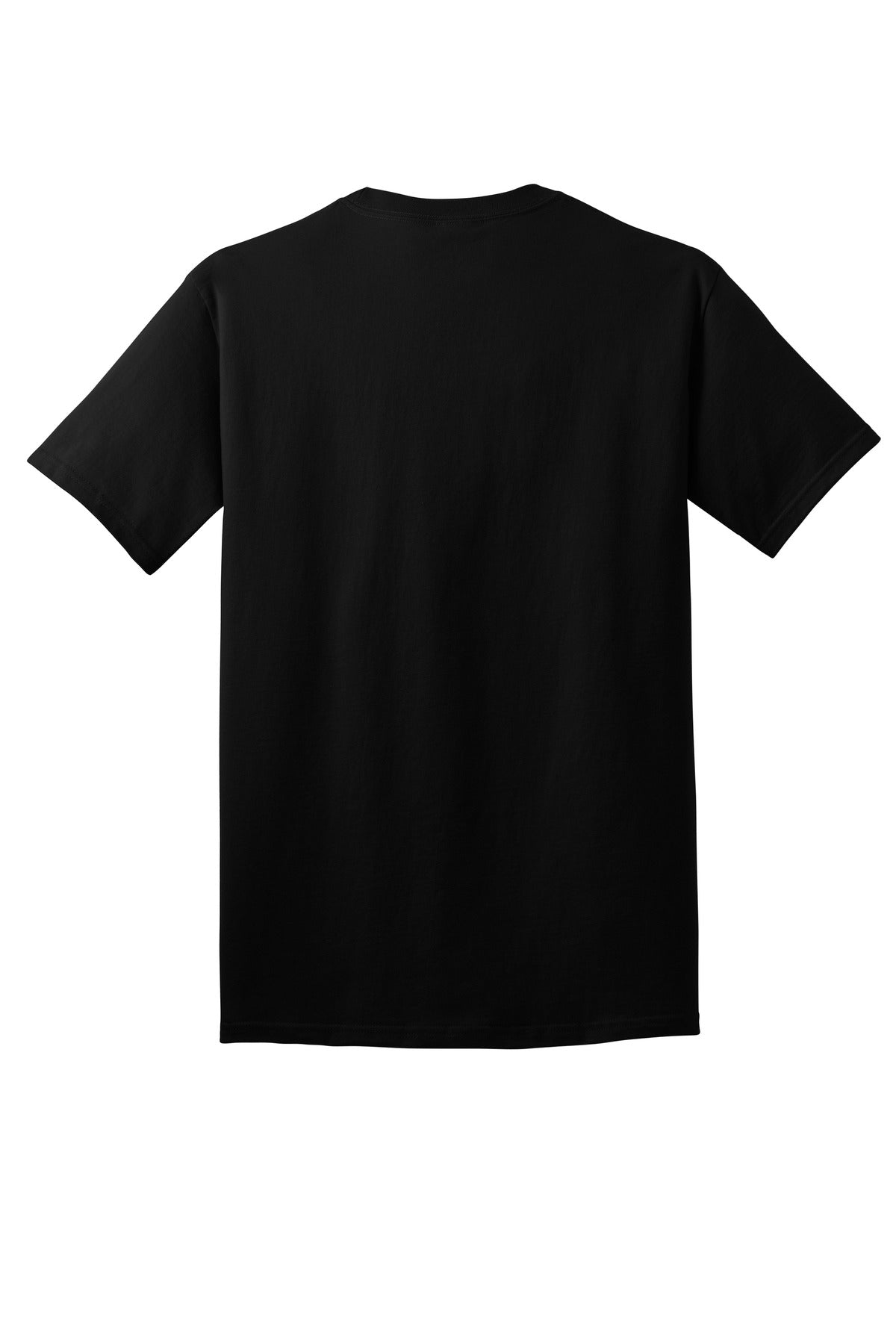 Rear View of JetBlack Port & Company Core Cotton DTG Tee PC54DTG