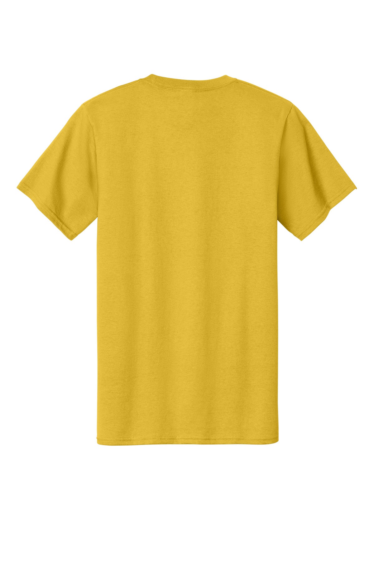Rear View of Lemon Yellow Port & Company Tall Essential Tee. PC61T