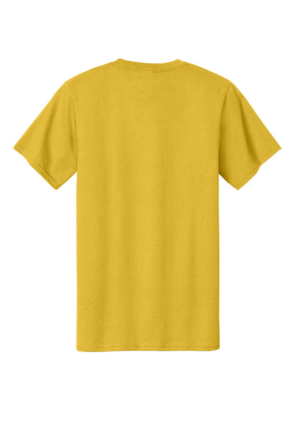 Rear View of Lemon Yellow Port & Company Tall Essential Tee. PC61T