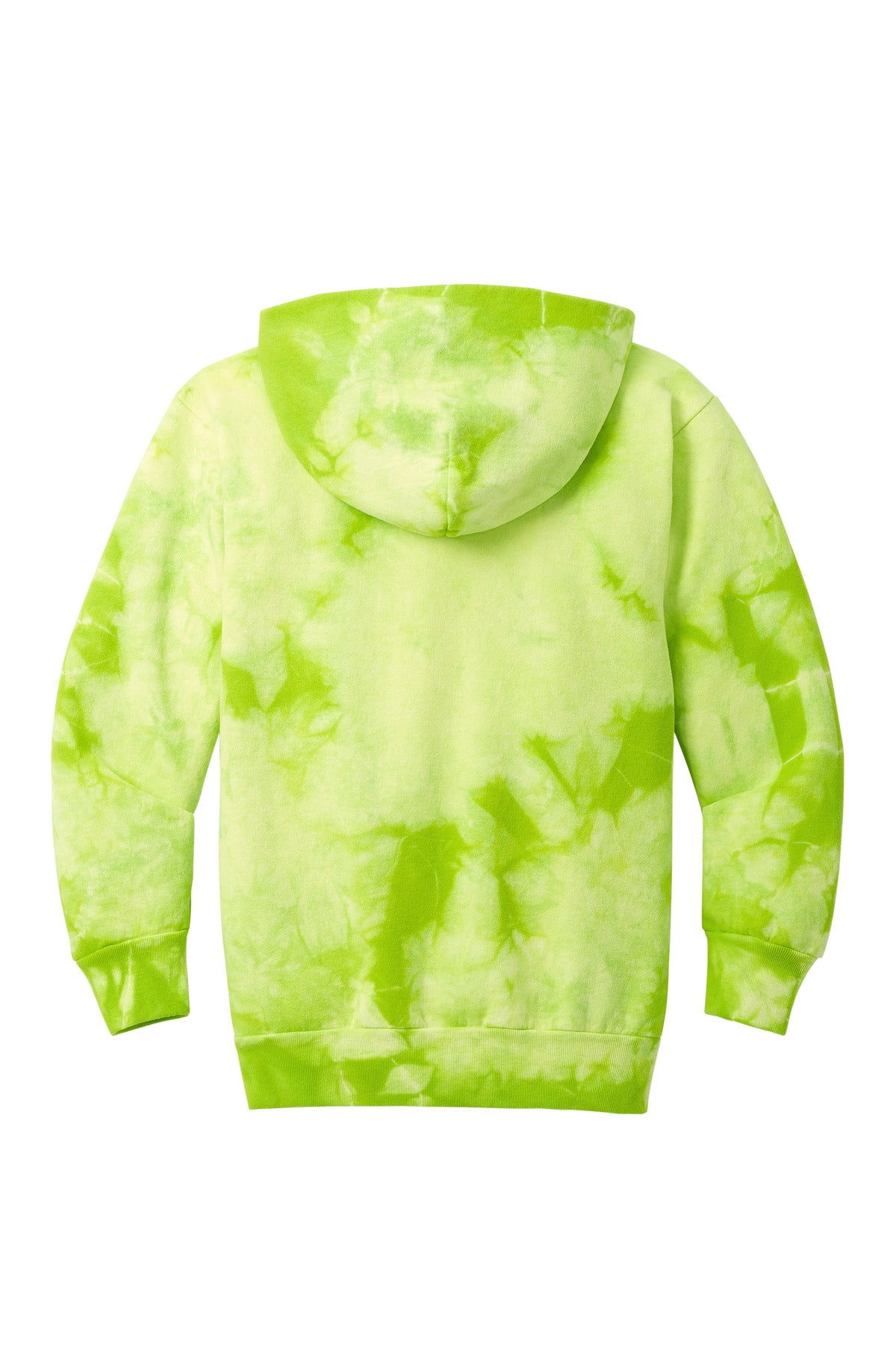 Rear View of LemonLime Port & Company Youth Crystal Tie-Dye Pullover Hoodie PC144Y
