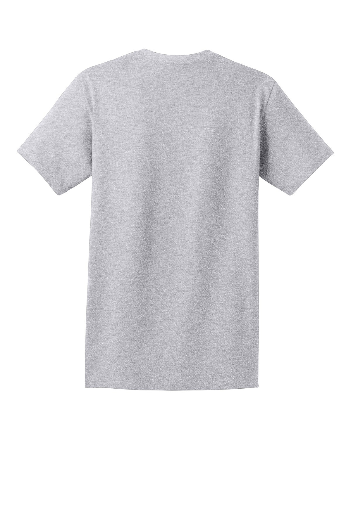 Rear View of Light Steel Hanes - Authentic 100% Cotton T-Shirt with Pocket. 5590