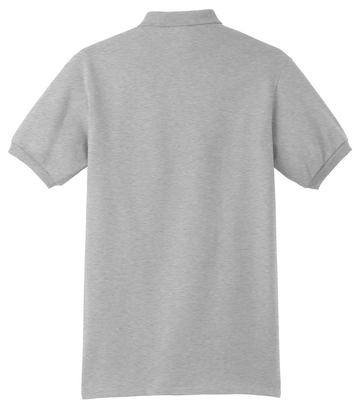 Rear View of Light Steel Hanes EcoSmart - 5.2-Ounce Jersey Knit Sport Shirt 054X