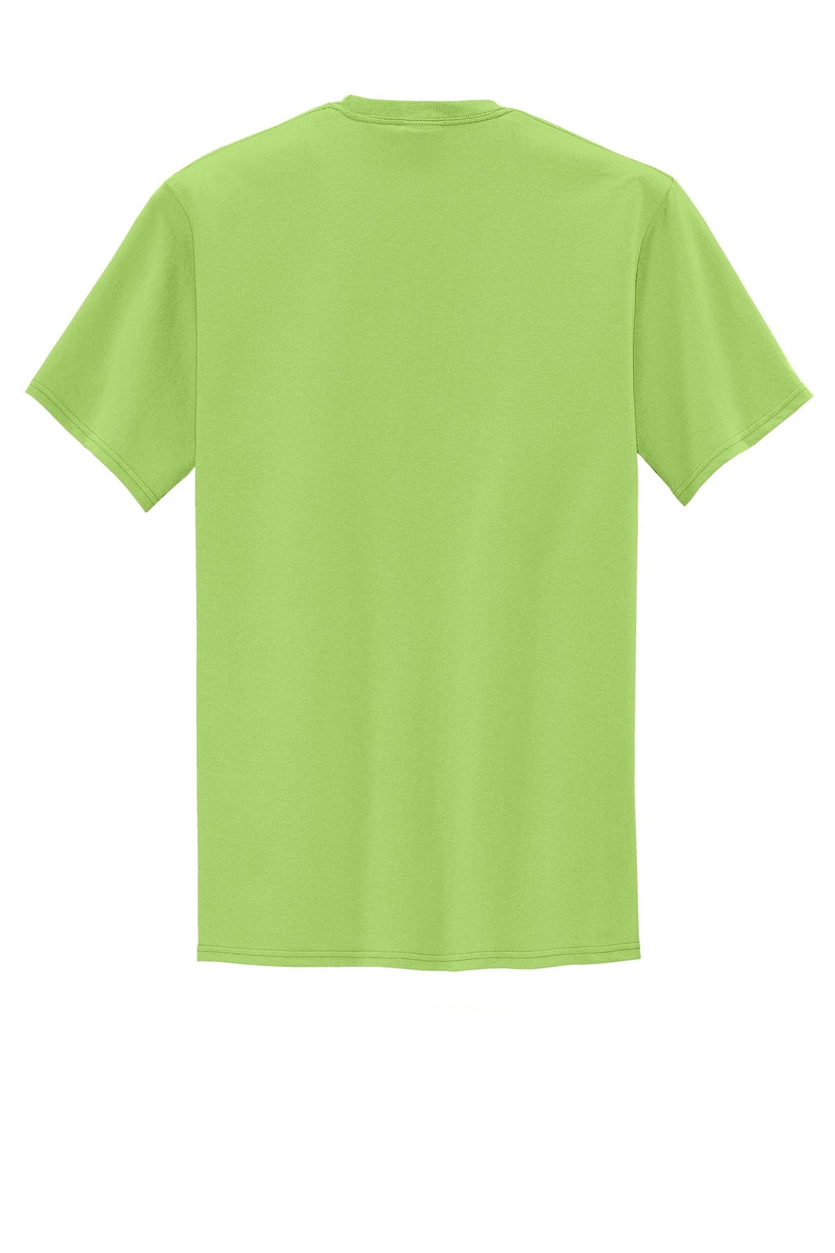 Rear View of Lime Port & Company Tall Core Blend Pocket Tee. PC55PT
