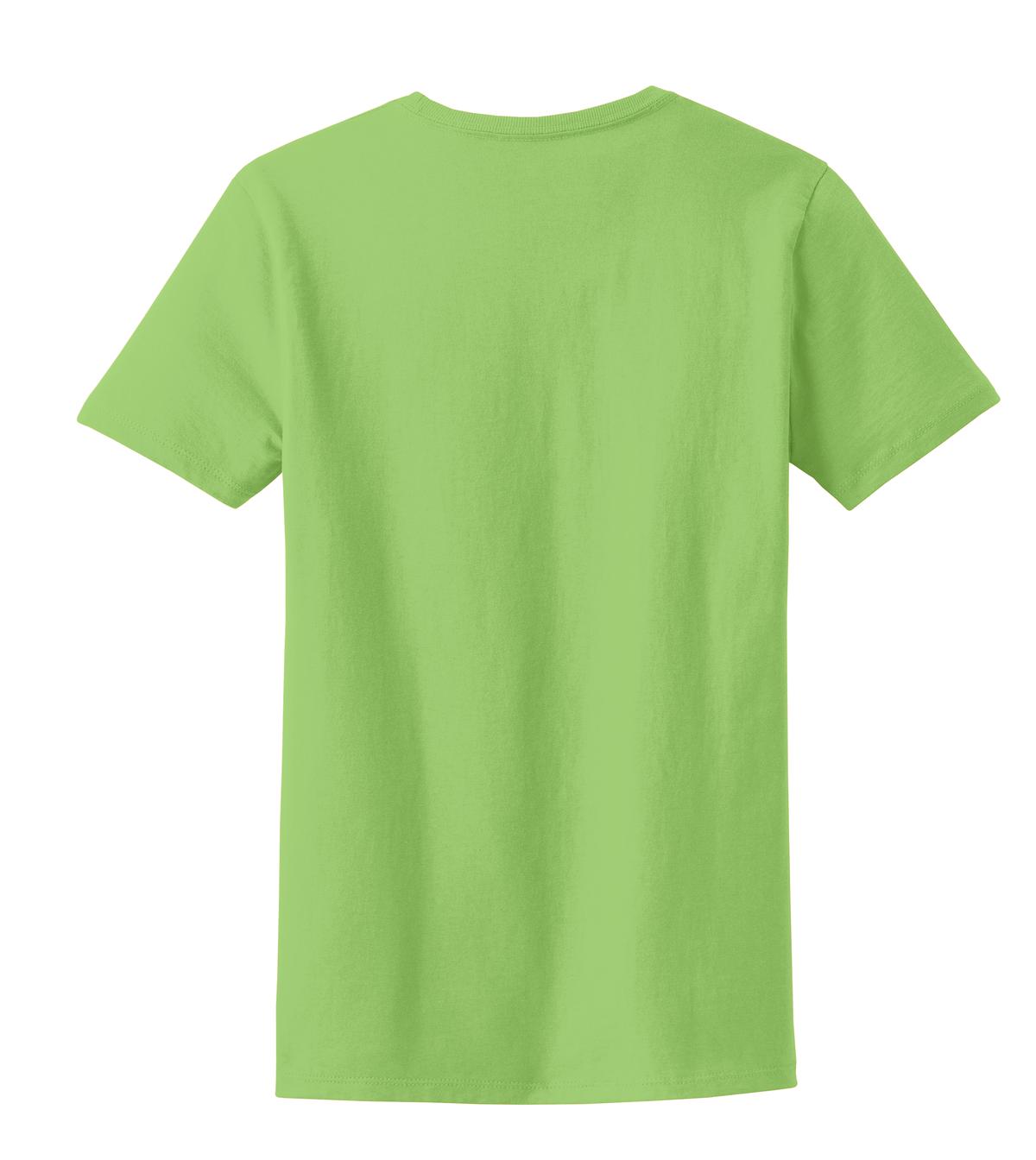 Rear View of Lime Port & Company Women's Essential Tee. LPC61