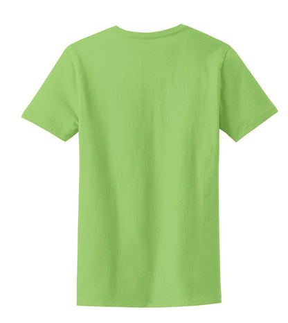 Rear View of Lime Port & Company Women's Essential Tee. LPC61
