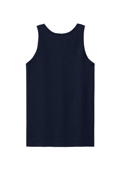 Rear View of Navy American Apparel Fine Jersey Unisex Tank 2408