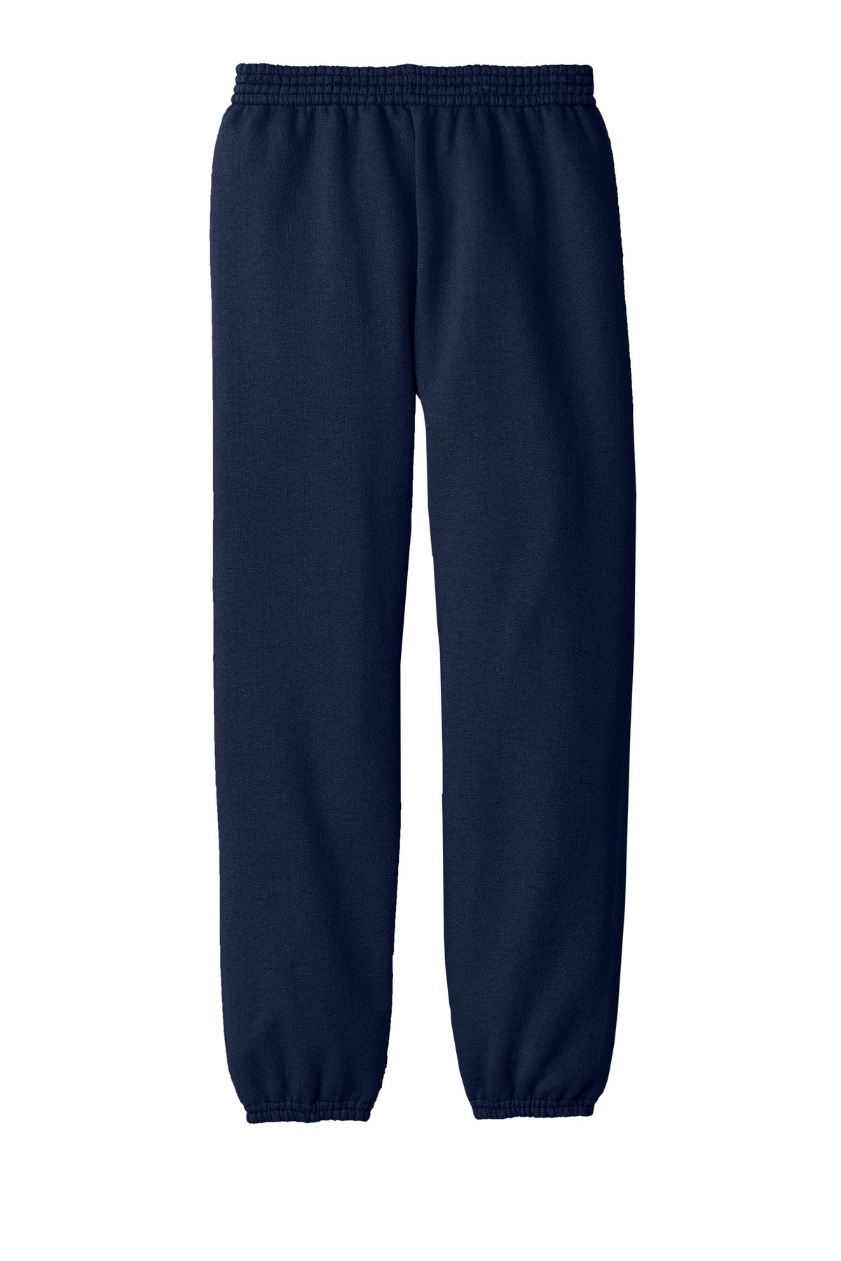 Rear View of Navy Port & Company - Youth Core Fleece Sweatpant. PC90YP