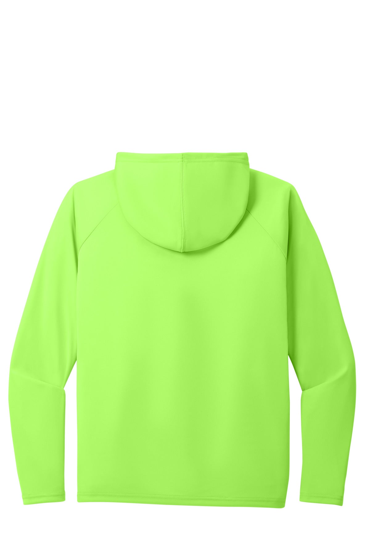 Rear View of NeonGreen Port & Company Performance Pullover Hooded Tee PC380H