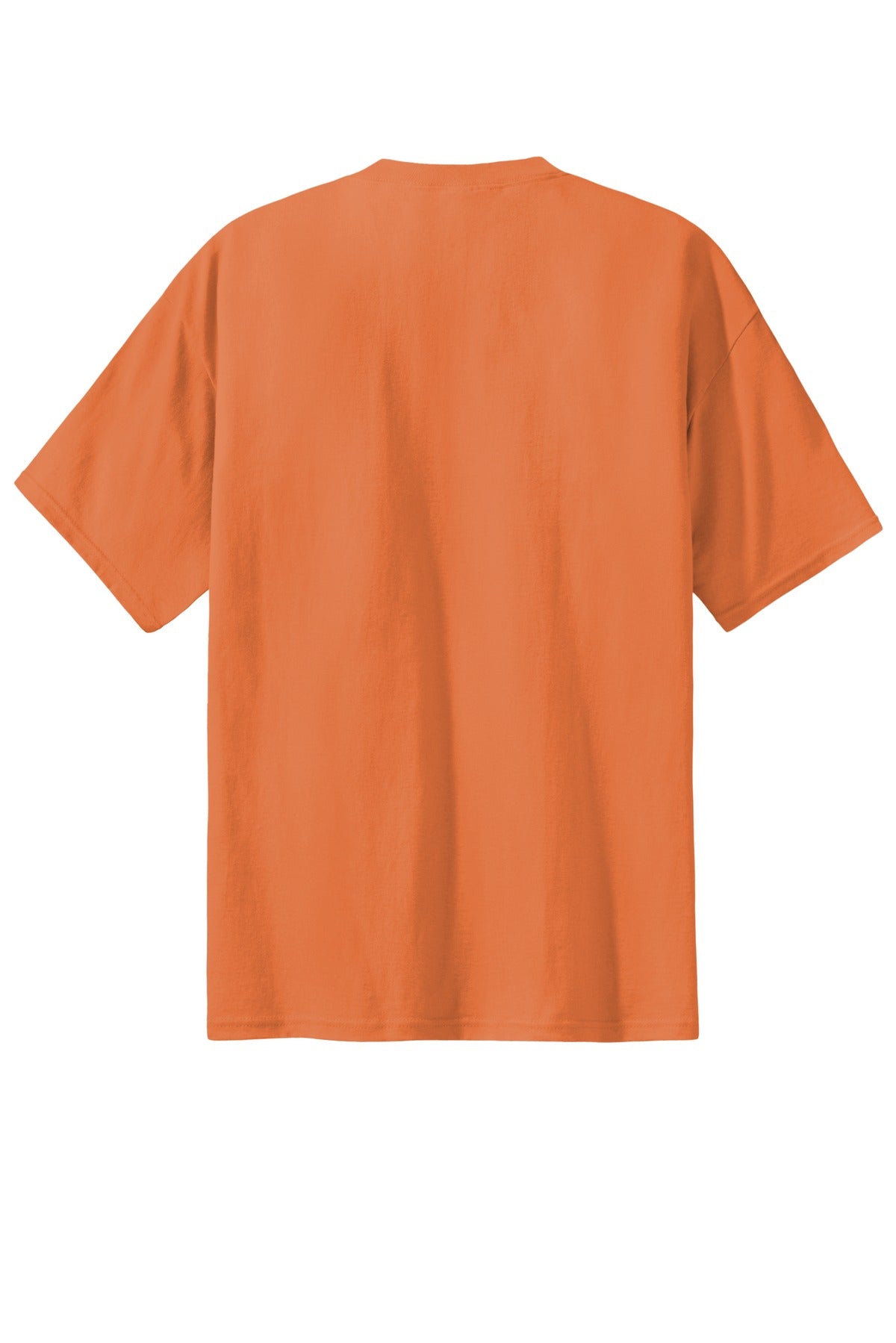 Rear View of Orange Sherbet Port & Company Tall Essential Tee. PC61T
