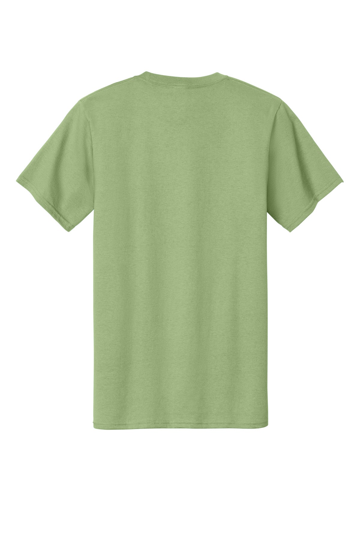 Rear View of Pistachio Port & Company Tall Essential Tee. PC61T