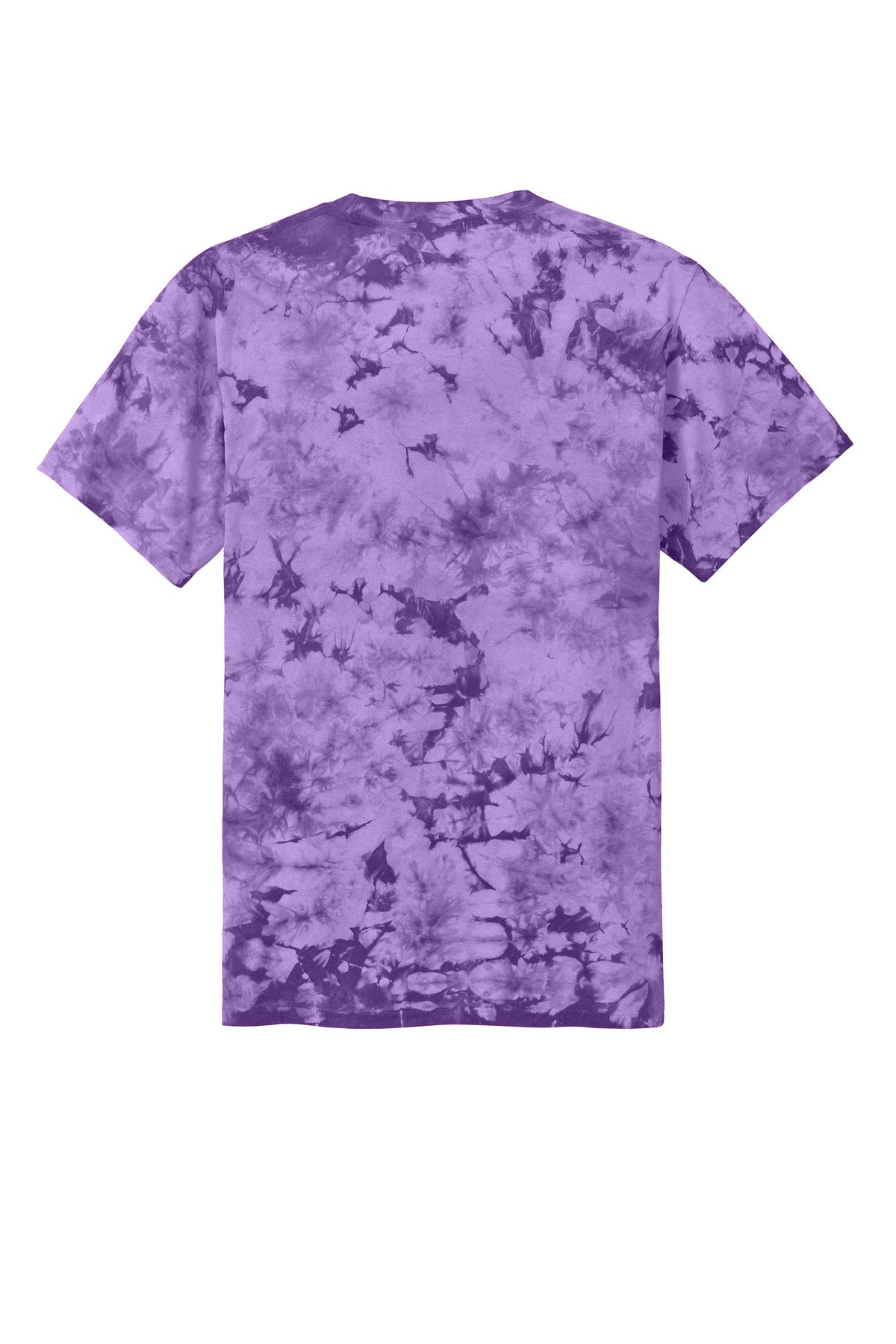 Rear View of Purple Port & Company Crystal Tie-Dye Tee PC145