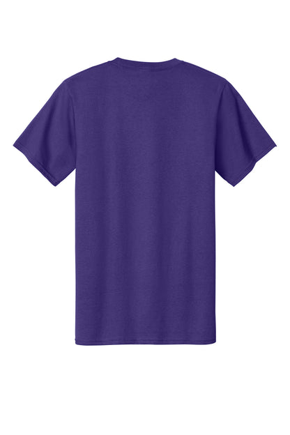 Rear View of Purple Port & Company Tall Essential Tee. PC61T