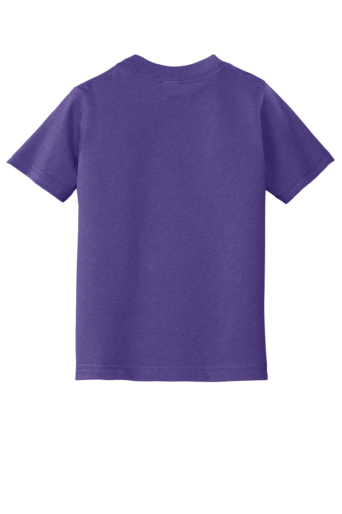 Rear View of Purple Port & Company Toddler Core Cotton Tee. CAR54T