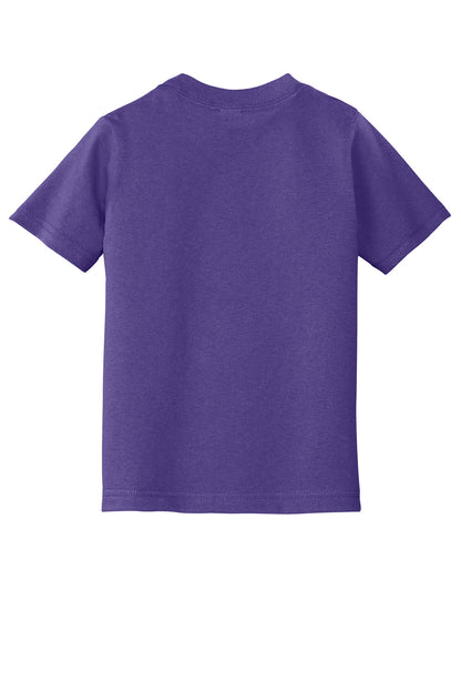 Rear View of Purple Port & Company Toddler Core Cotton Tee. CAR54T