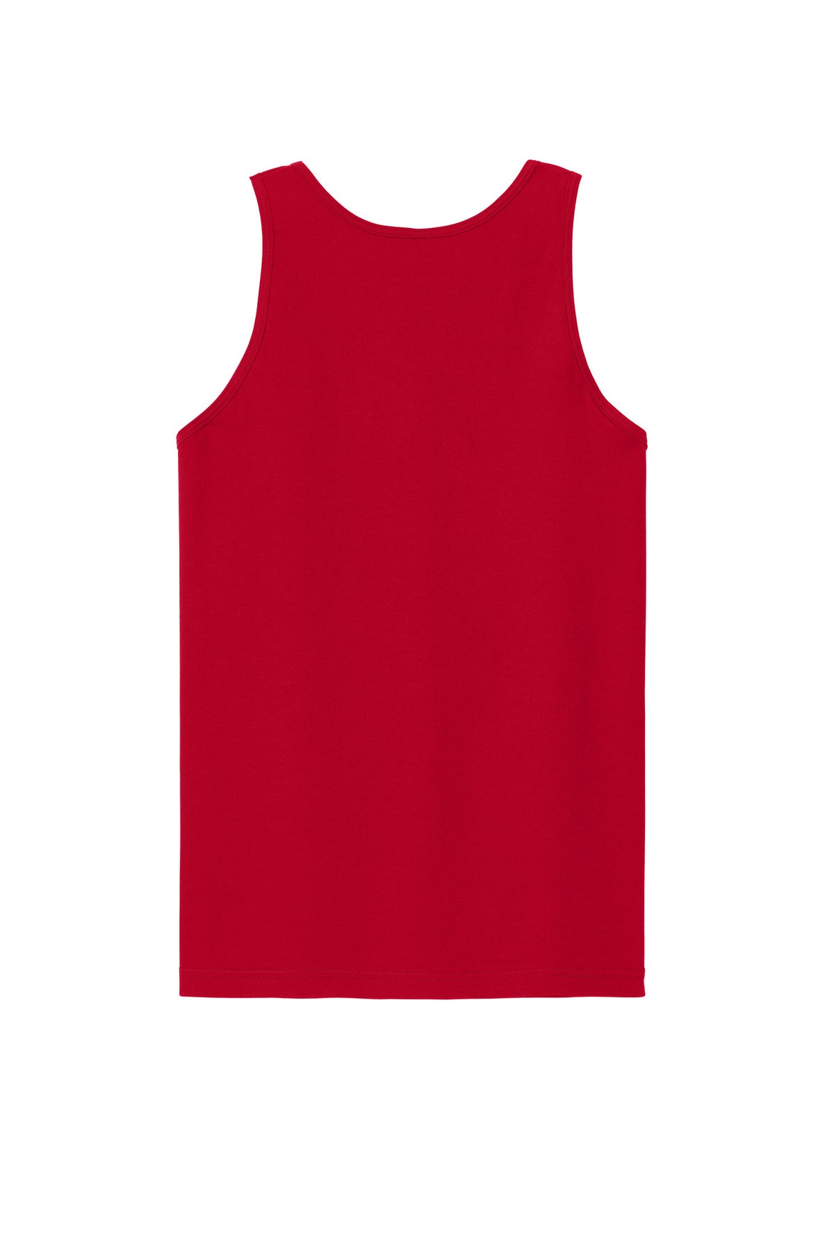 Rear View of Red American Apparel Fine Jersey Unisex Tank 2408