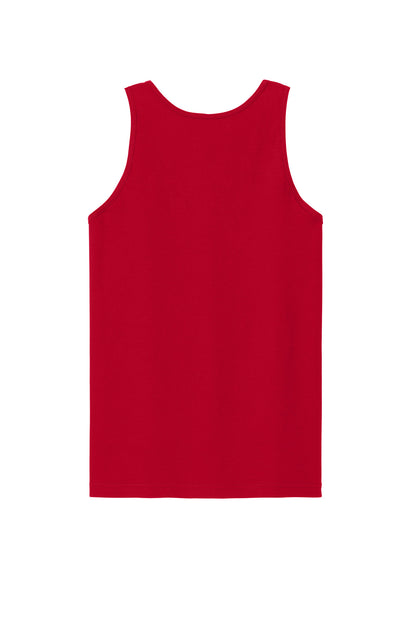 Rear View of Red American Apparel Fine Jersey Unisex Tank 2408