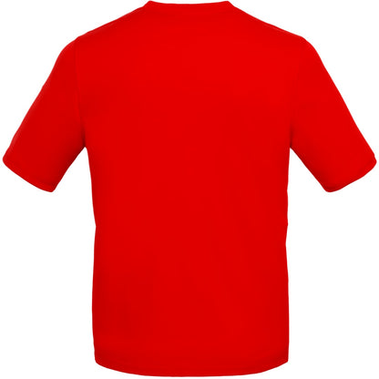 Rear View of Red DARA SS Tech Tee - Men's plain