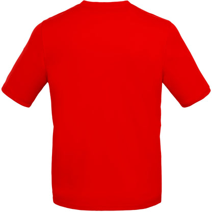 Rear View of Red DARA SS Tech Tee - Men's plain
