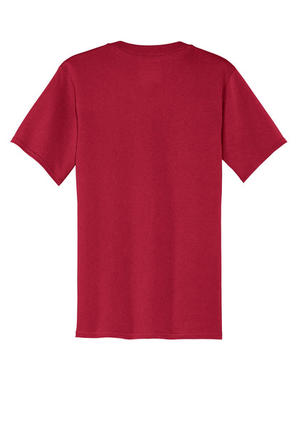 Rear View of Red Port & Company Core Cotton Pocket Tee. PC54P