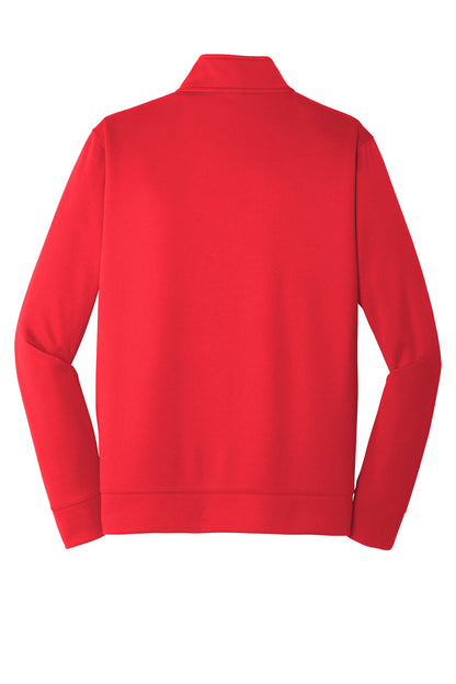 Rear View of Red Port & Company Performance Fleece 1/4-Zip Pullover Sweatshirt. PC590Q