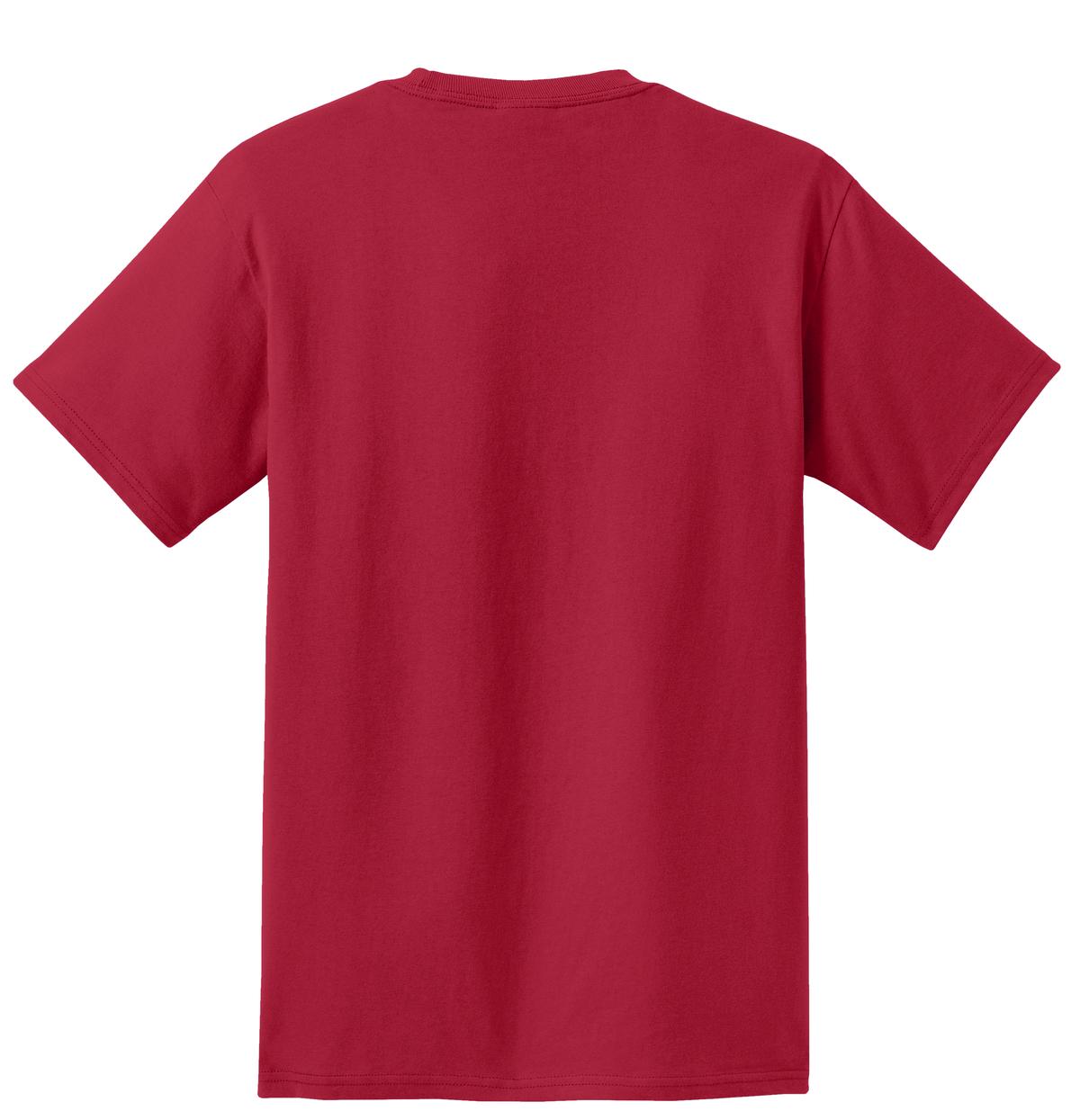 Rear View of Red Port & Company - Tall Essential Pocket Tee. PC61PT