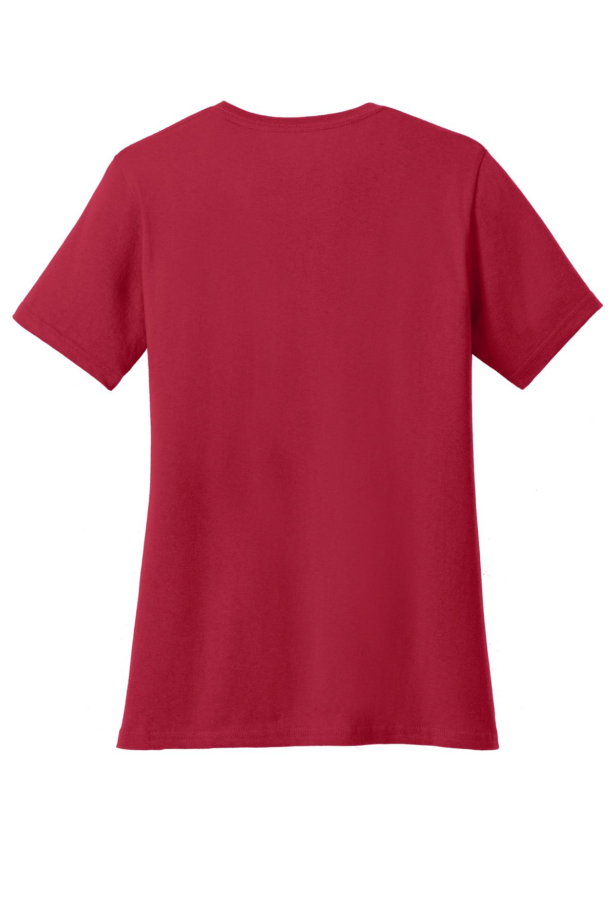 Rear View of Red Port & Company Women's Core Cotton Tee. LPC54