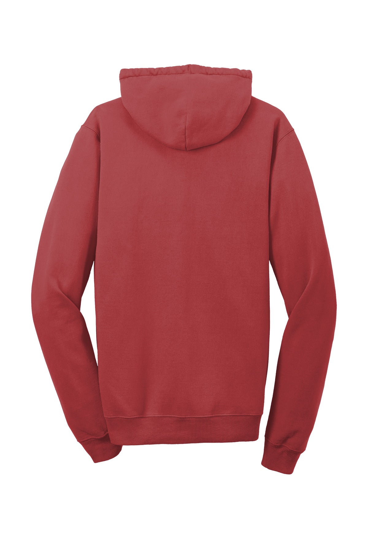 Rear View of Redrock Port & Company Beach Wash Garment-Dyed Pullover Hooded Sweatshirt. PC098H