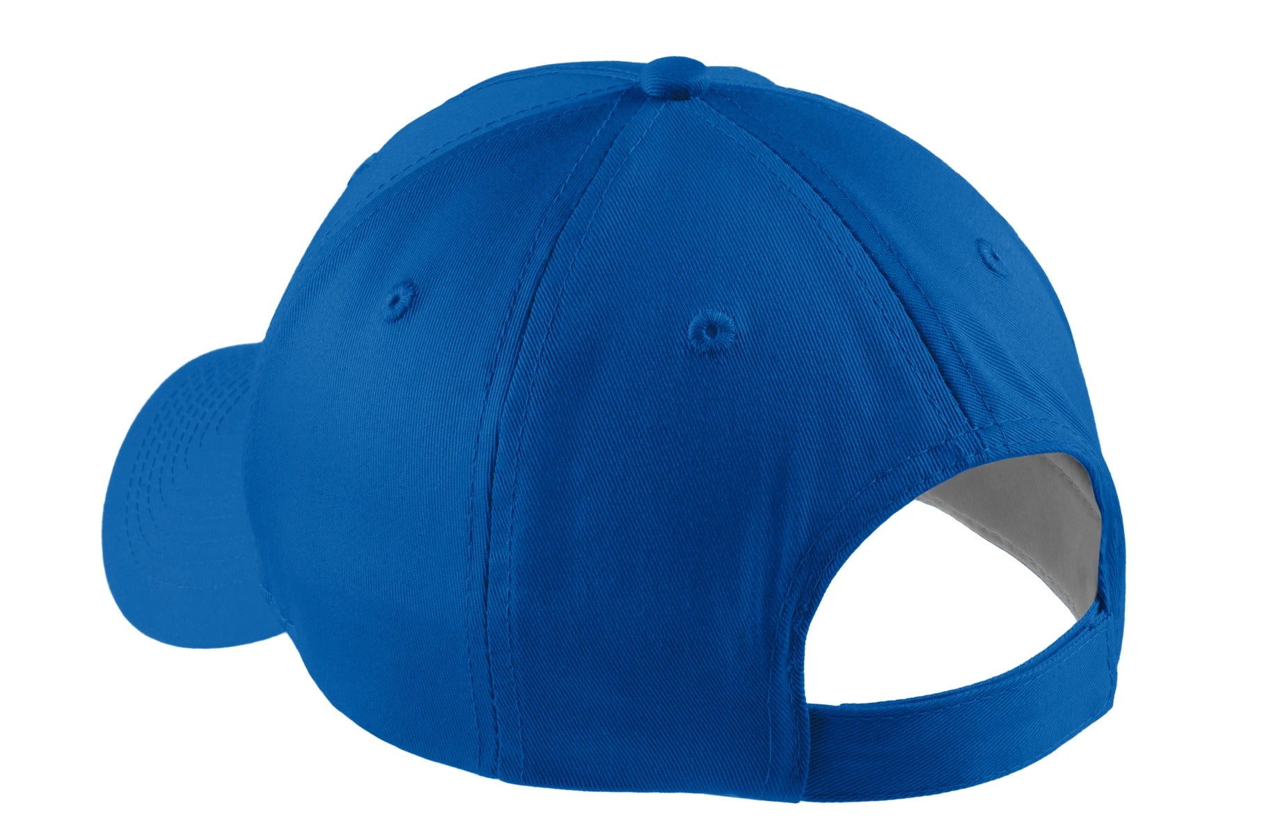 Rear View of Royal Port & Company Five-Panel Twill Cap. CP86