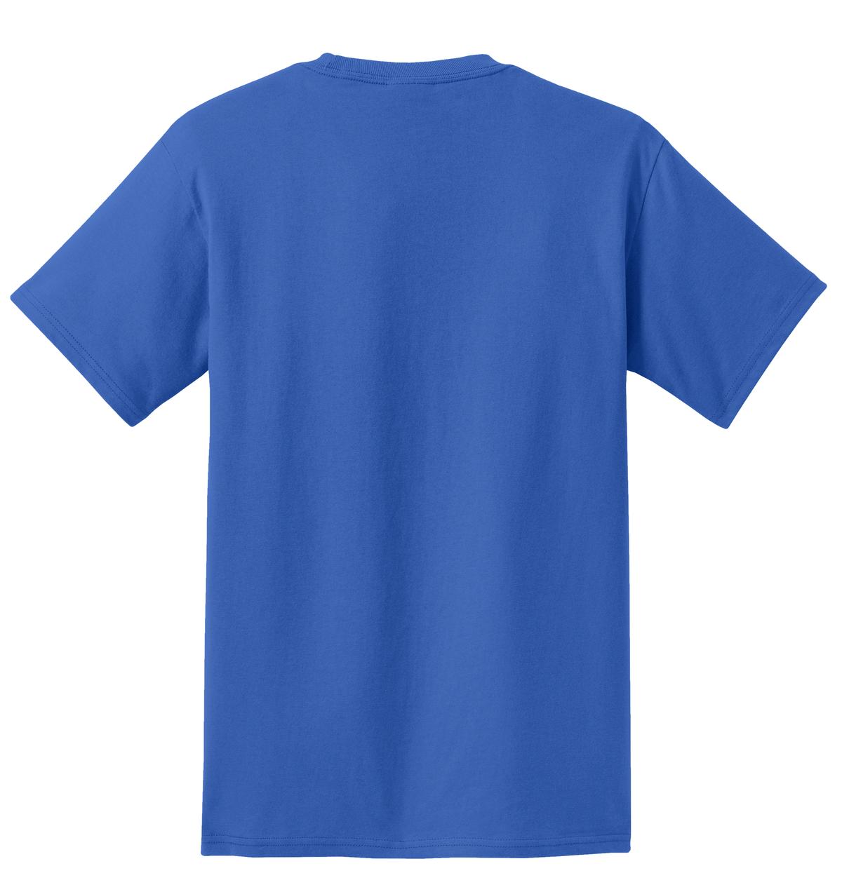 Rear View of Royal Port & Company - Tall Essential Pocket Tee. PC61PT