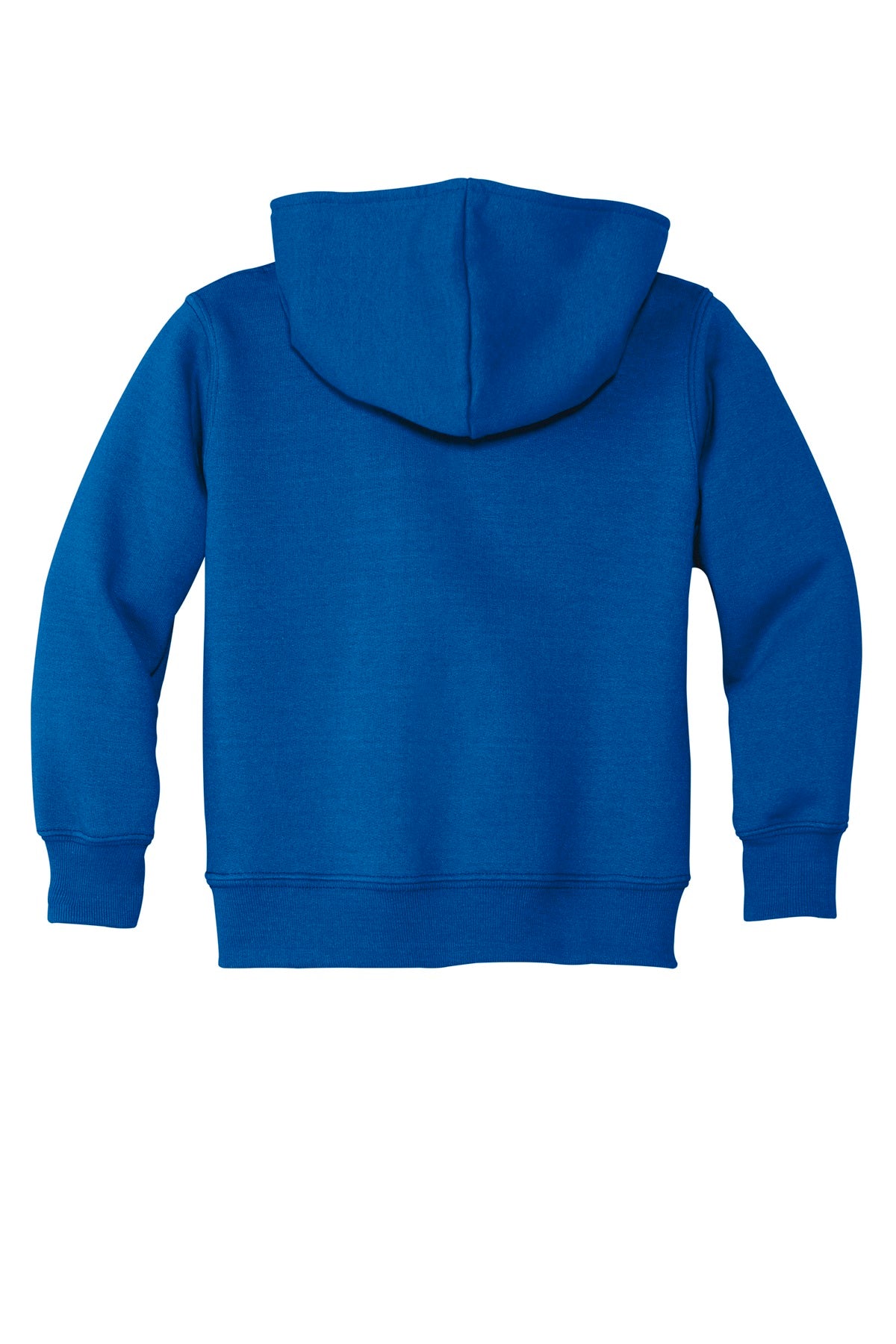 Rear View of Royal Port & Company Toddler Core Fleece Pullover Hooded Sweatshirt. CAR78TH