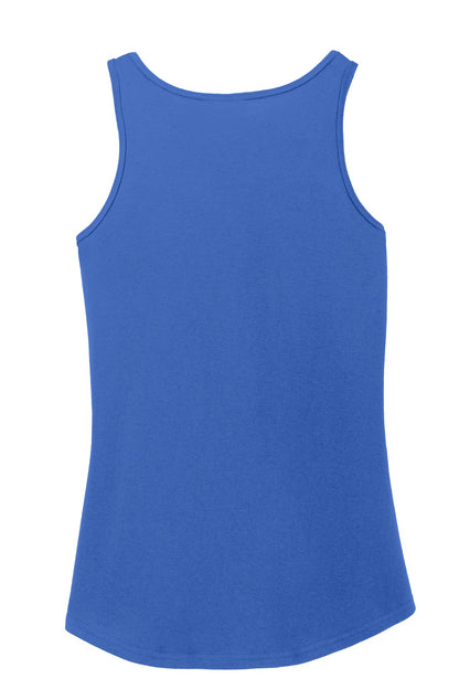 Rear View of Royal Port & Company Women's Core Cotton Tank Top. LPC54TT