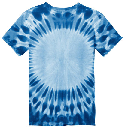 Rear View of Royal Port & Company - Youth Window Tie-Dye Tee. PC149Y