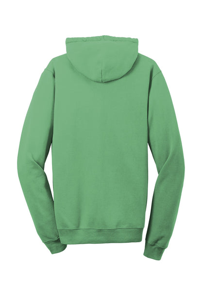 Rear View of Safari Port & Company Beach Wash Garment-Dyed Pullover Hooded Sweatshirt. PC098H