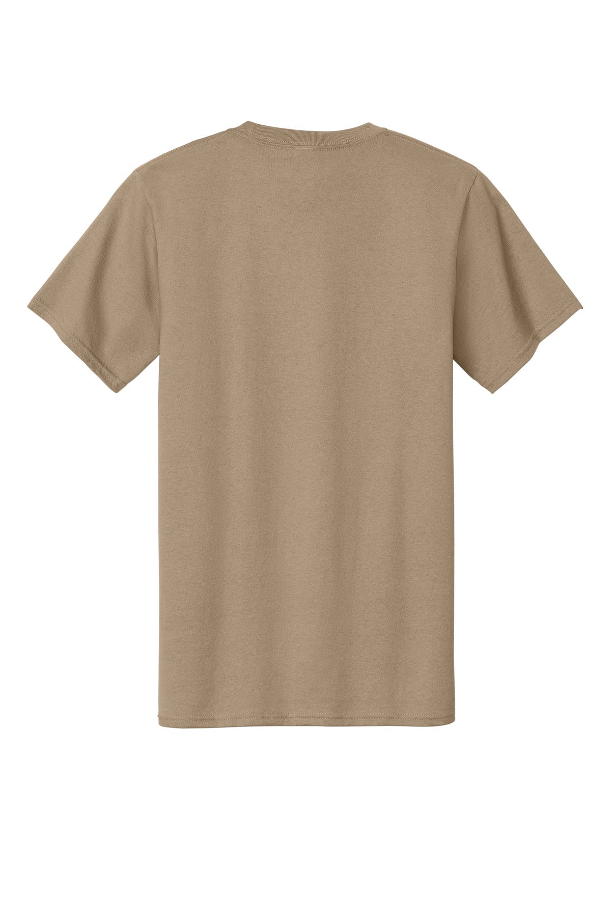 Rear View of Sand Port & Company Tall Essential Tee. PC61T