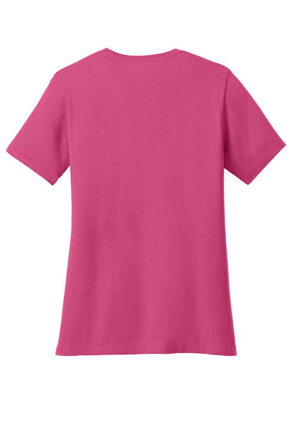 Rear View of Sangria Port & Company Women's Core Cotton Tee. LPC54