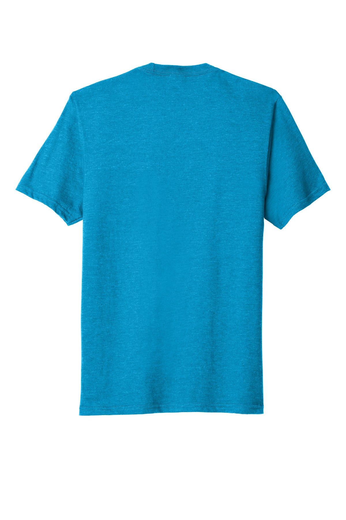 Rear View of Sapphire Hthr Port & Company Fan Favorite Blend Tee. PC455