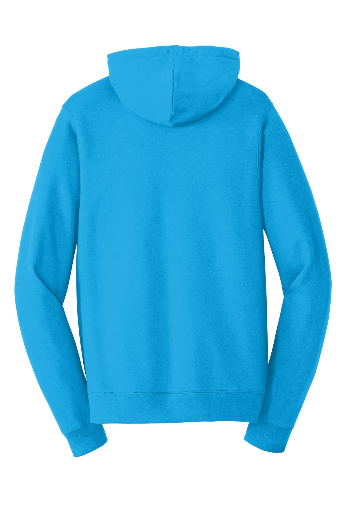 Rear View of Sapphire Port & Company Fan Favorite Fleece Pullover Hooded Sweatshirt. PC850H