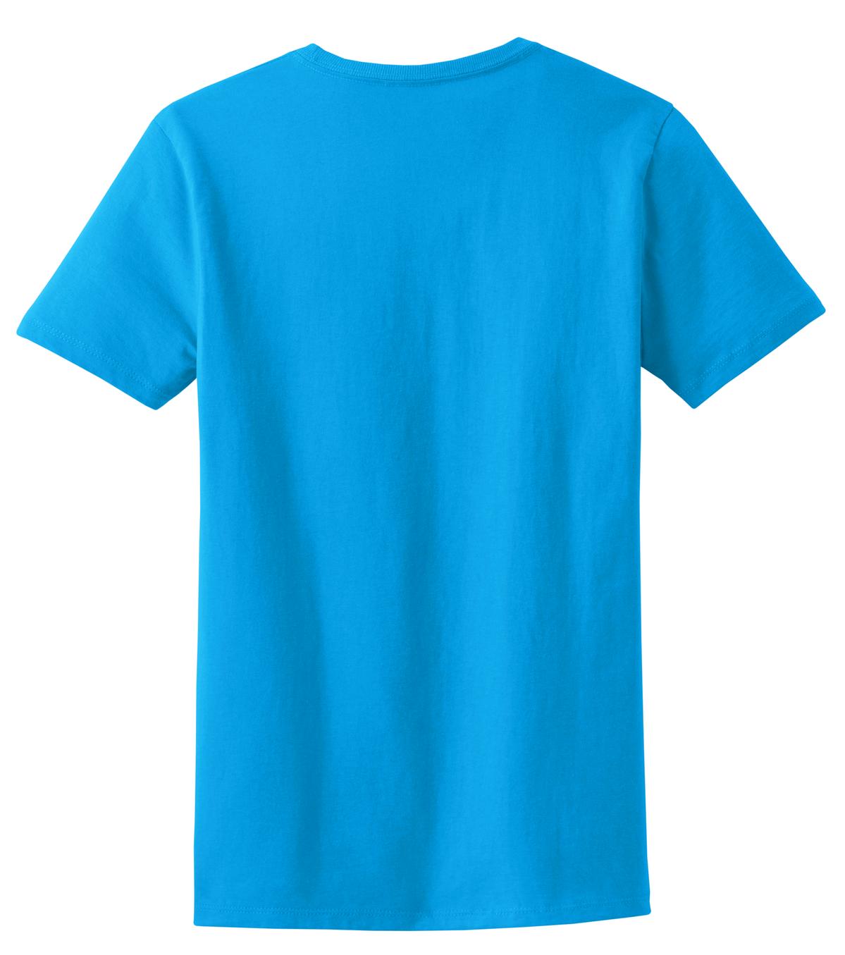 Rear View of Sapphire Port & Company Women's Essential Tee. LPC61
