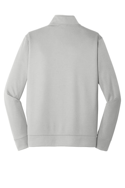 Rear View of Silver Port & Company Performance Fleece 1/4-Zip Pullover Sweatshirt. PC590Q