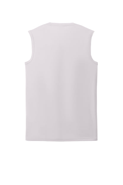 Rear View of Silver Port & Company Performance Sleeveless Tee PC380SL