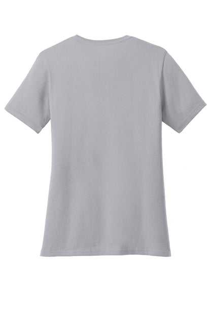 Rear View of Silver Port & Company Women's Core Cotton Tee. LPC54
