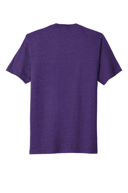 Rear View of Team Purple He Port & Company Fan Favorite Blend Tee. PC455