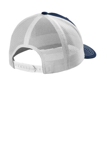 Rear View of TrNv/White Port Authority Eco Snapback Trucker Cap C112ECO