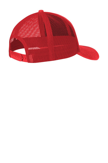 Rear View of True Red Port Authority Snapback Trucker Cap. C112