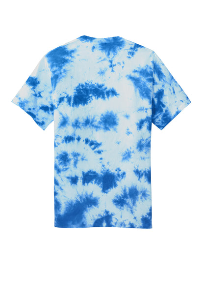 Rear View of True Royal Port & Company Crystal Tie-Dye Tee PC145