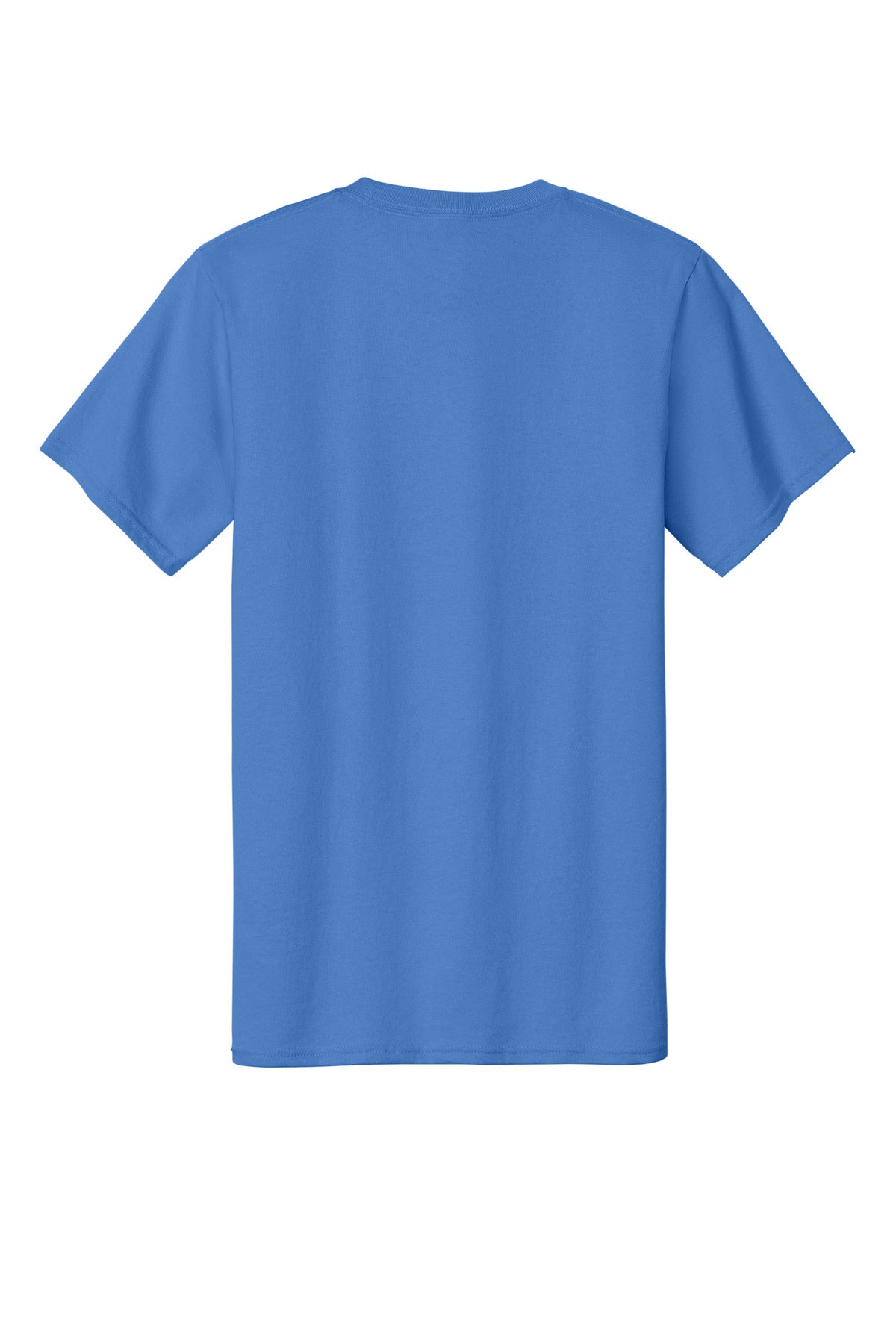 Rear View of Ultramarine Port & Company Tall Essential Tee. PC61T