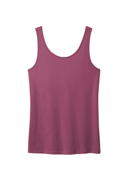 Rear View of VtgRaspbry Port & Company Women's Beach Wash Garment-Dyed Tank LPC099TT