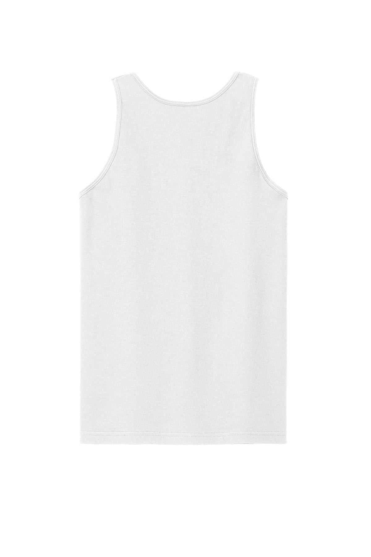 Rear View of White American Apparel Fine Jersey Unisex Tank 2408