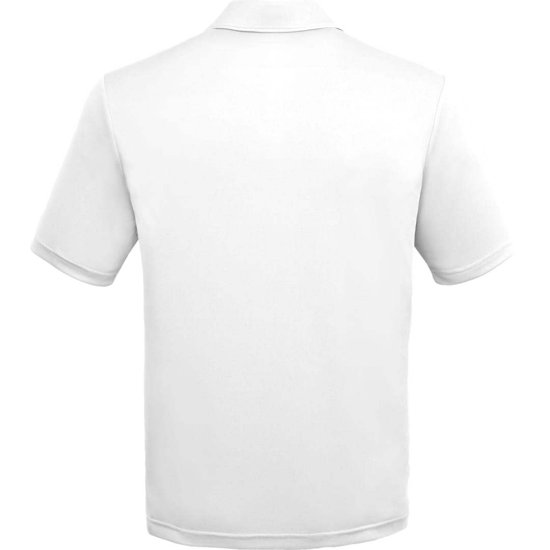 Rear View of White DARA SS Polo - Men's plain