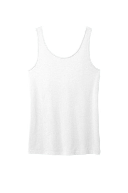 Rear View of White Port & Company Women's Beach Wash Garment-Dyed Tank LPC099TT